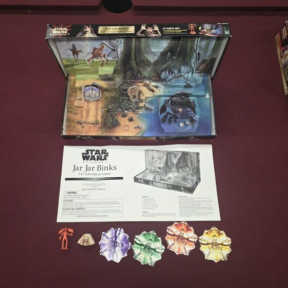 1999 Star Wars Episode 1 Jar Jar Binks + Battle For Naboo 3-D Board Game Lit - Picture 2 of 11